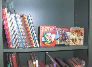A display of old children's books