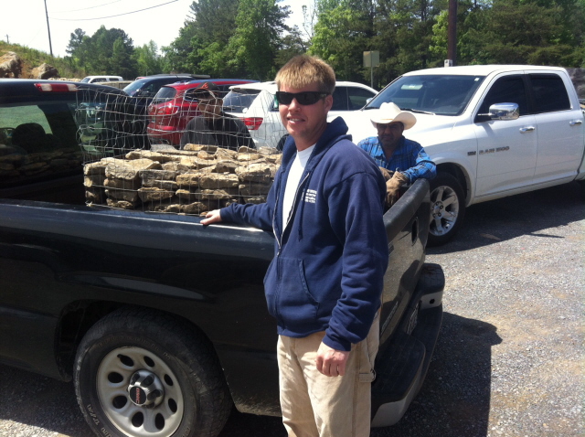 At Willow Creek Nursery, Adam helped us with our stone purchase